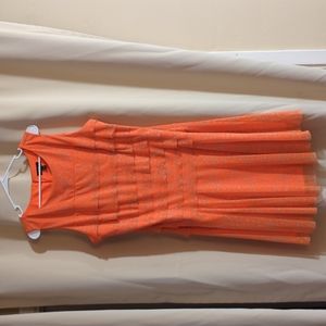 Orange polkadot dress
